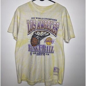 Mitchell & Ness Mens L Hardwood Classics LA Lakers 16x World Champ Shirt Tie-Dye